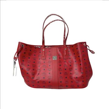 FANTASTIC CONDITION MCM LIZ REVERSIBLE PURSE WITH VISETOS ZIP POUCH