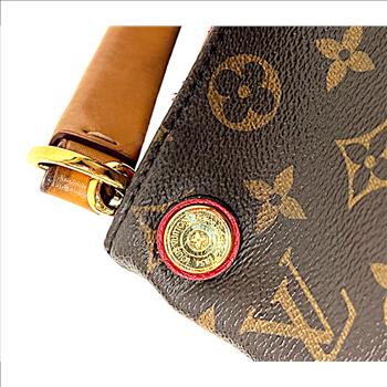 LOUIS VUITTON GAIA MONOGRAM CANVAS HANDBAG WITH RED INTERIOR