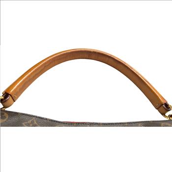 LOUIS VUITTON GAIA MONOGRAM CANVAS HANDBAG WITH RED INTERIOR