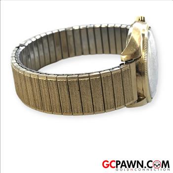 BULOVA ACCUTRON AUTOMATIC WRIST WATCH IN 14KT YELLOW GOLD CASE *AS-IS, READ DESCRIPTION*