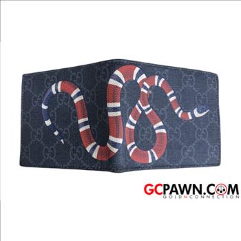 GUCCI GG SUPREME KINGSNAKE PRINT BIFOLD WALLET