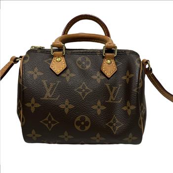 LOUIS VUITTON SPEEDY NANO SHOULDER BAG IN BROWN MONOGRAM CANVAS