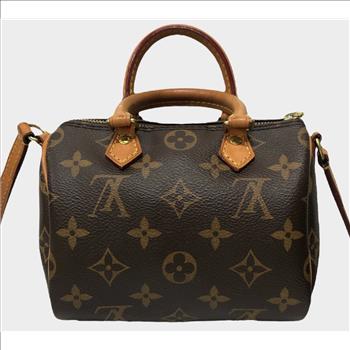 LOUIS VUITTON SPEEDY NANO SHOULDER BAG IN BROWN MONOGRAM CANVAS