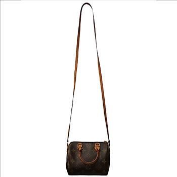 LOUIS VUITTON SPEEDY NANO SHOULDER BAG IN BROWN MONOGRAM CANVAS