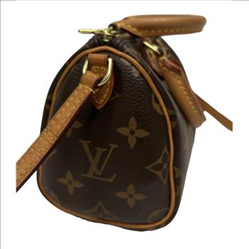 LOUIS VUITTON SPEEDY NANO SHOULDER BAG IN BROWN MONOGRAM CANVAS
