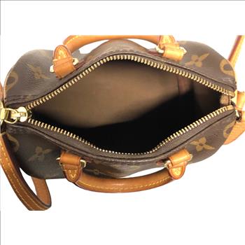 LOUIS VUITTON SPEEDY NANO SHOULDER BAG IN BROWN MONOGRAM CANVAS