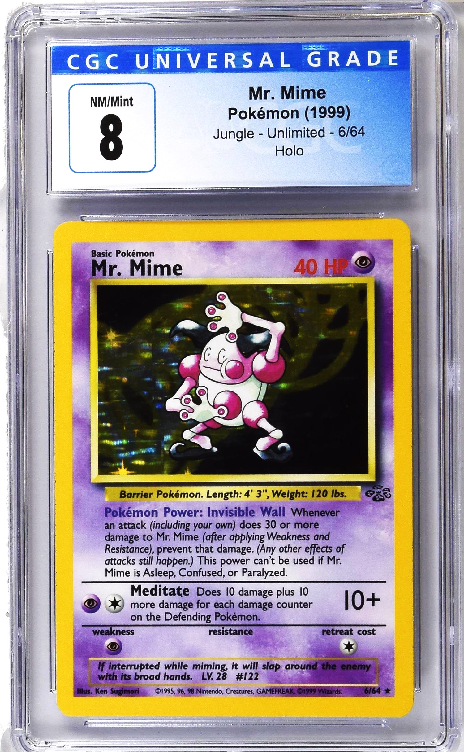 1999 Pokemon Jungle MR. MIME #6 HOLO RARE - CGC 8 | Property Room