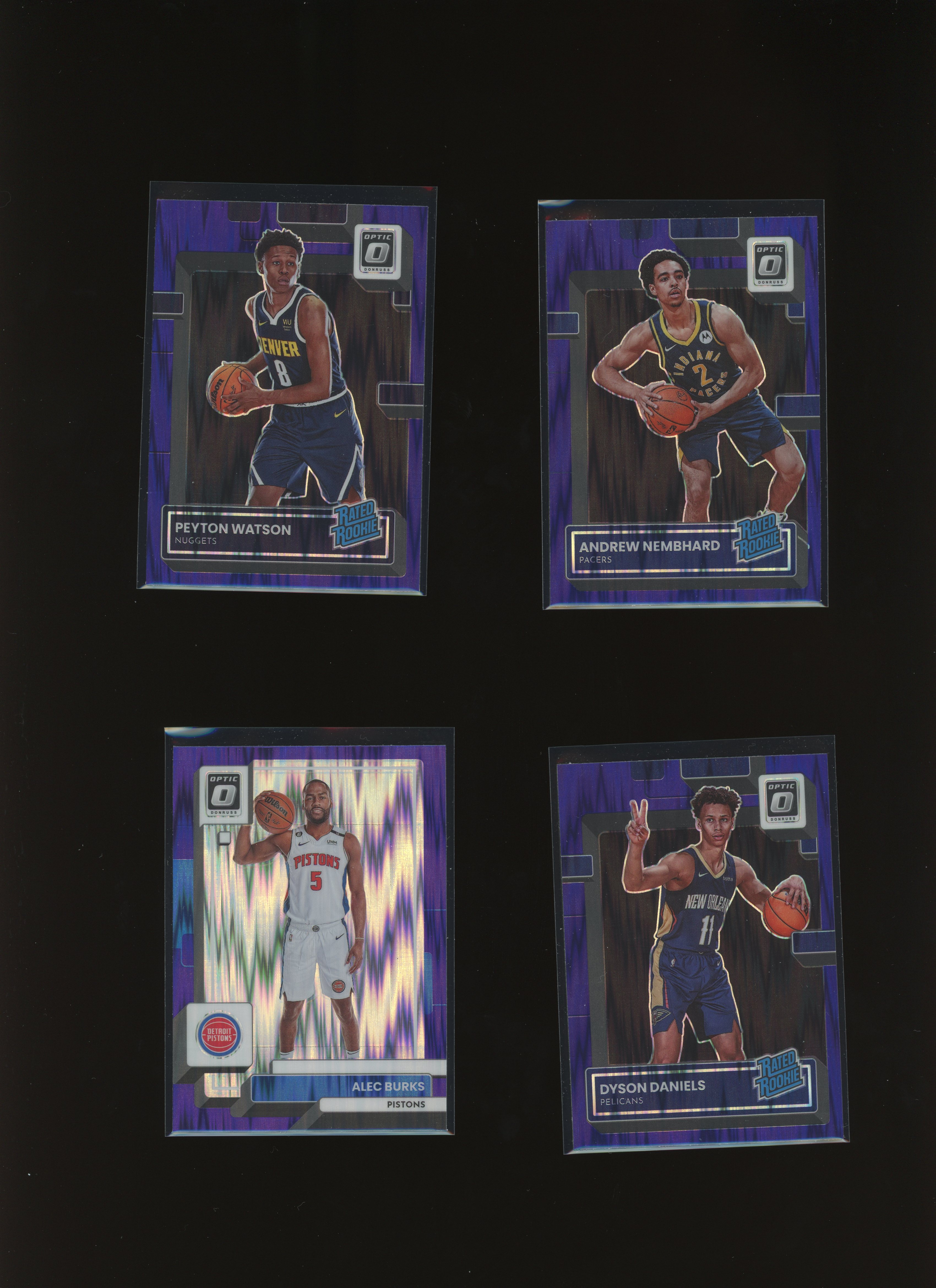 2022  Donruss Optic Purple Shock Basketball Lot - 3 