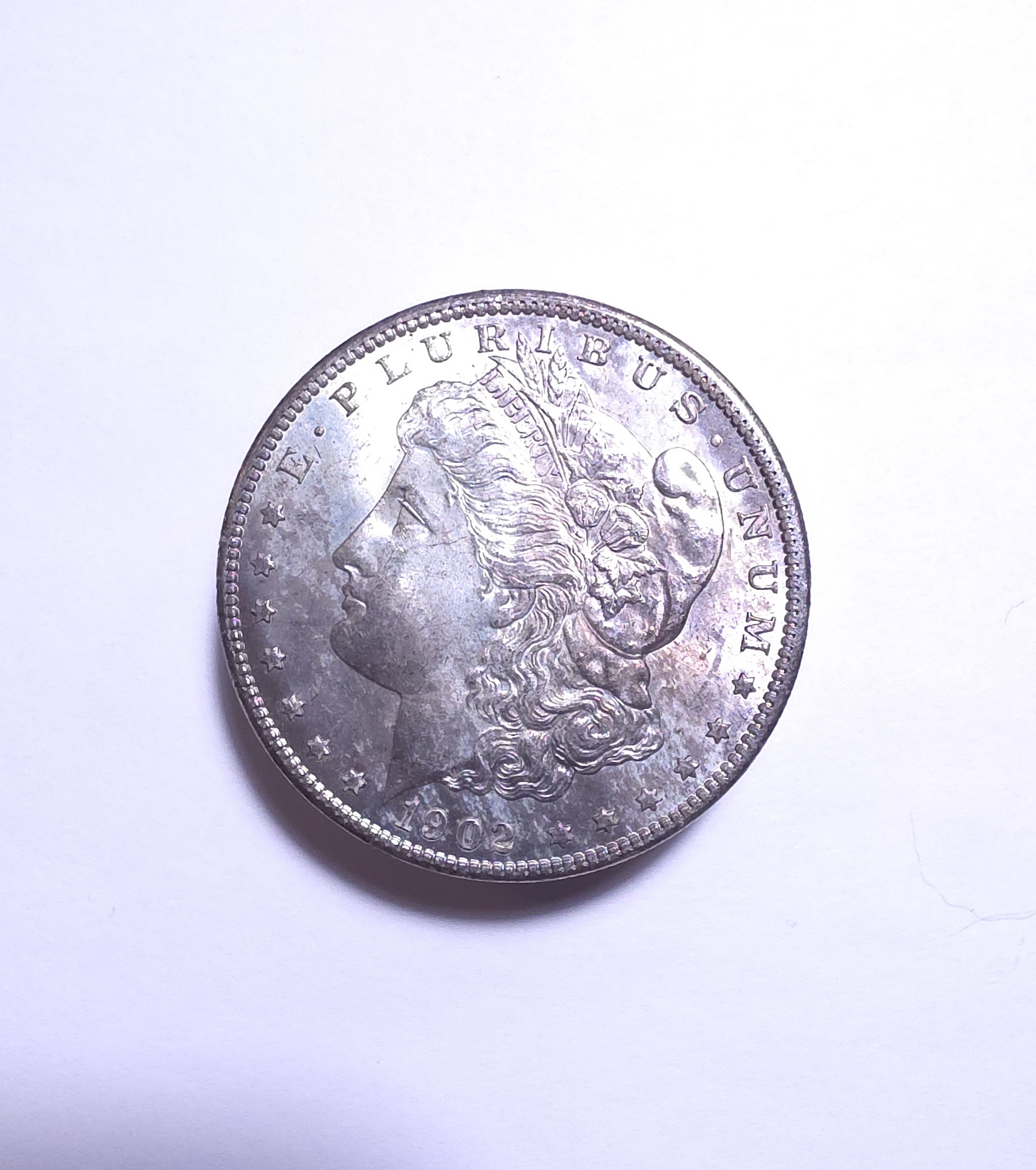 1902-O Morgan Silver Dollar - Choice Brilliant Uncirculated - Absolutely Beautiful Toning! - 441