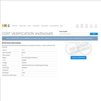 1908-S Indian Cent 1c - PCGS VF20 - Better Date!