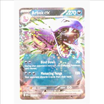 Pokemon ARBOK EX #24 - Scarlet & Violet 151 - DOUBLE HOLO RARE