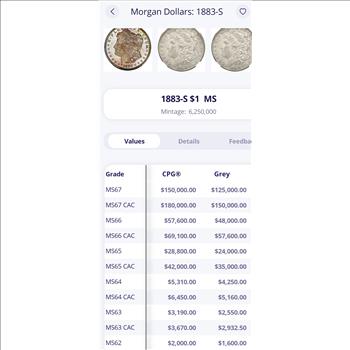 1883-S Morgan Dollar $1 - SEGS MS63 Details - Key Date