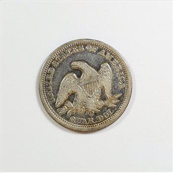 1857-O Liberty Seated Quarter 25c - Extra Fine Condition XF