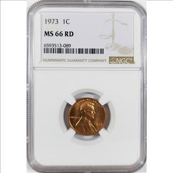 1973 Lincoln Memorial Cent 1c - NGC MS66 RD RED - NGC PRICE GUIDE $30.00