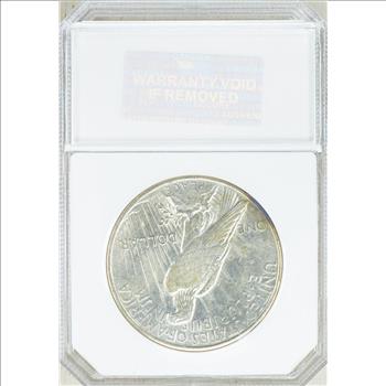 1927-D Peace Silver Dollar $1 - Graded by PCI MS63 - Greysheet (Wholesale) Price in MS61 is $340.00. Reserve is less than 60% of that Price!