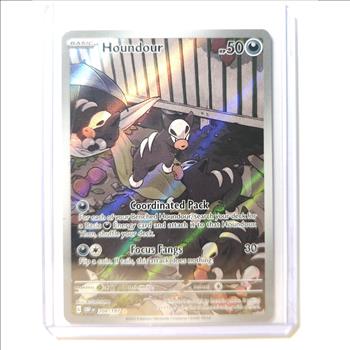 2023 Pokemon HOUNDOUR  #204 Obsidian Flames HOLO RARE FULL ART