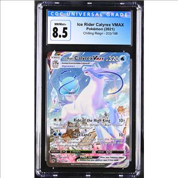 2021 Pokemon ICE RIDER CALYREX VMAX #203 - CGC MINT+ 8.5