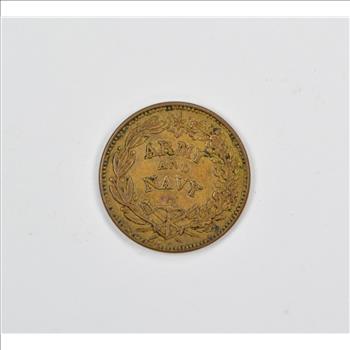 1863 Civil War Token The Flag of Our Union - Army and Navy Token