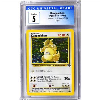 1999 Pokemon Jungle KANGASKHAN #5 HOLO RARE - CGC 5