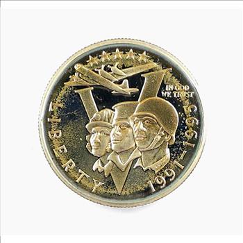 1991-1995-P World War II Modern Commemorative Half Dollar 50c - USCG PR70 DCAM