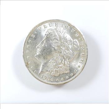 1904-O Morgan Silver Dollar $1 - Choice Brilliant Uncirculated - Lots of Major Die Breaks