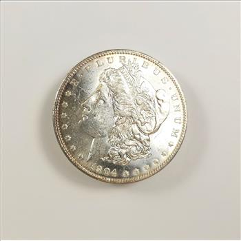 1904-O Morgan Dollar $1 - Choice Brilliant Uncirculated - Flashy Fields