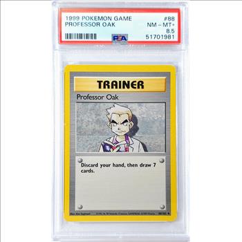 1999 Pokemon Base Set - Professor Oak #88 - PSA 8.5