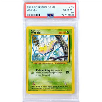 1999 Pokemon Base Set - Weedle #69 - PSA GEM Mint 10 - PSA Price Guide ...