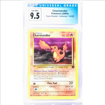 2000 Pokemon Team Rocket - Charmander #50 - CGC Gem Mint 9.5
