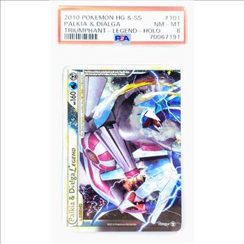 2010 Pokemon Triumphant Legend - Palkia & Dialga Holo #101 - PSA 8
