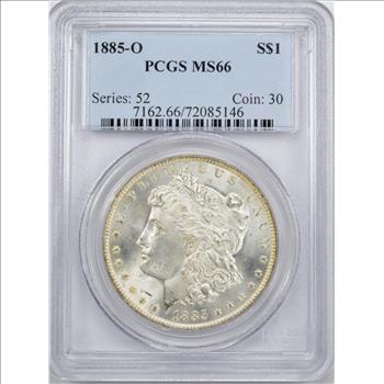 1885-O Morgan Silver Dollar $1 - PCGS MS66 - PCGS Price Guide $420.00