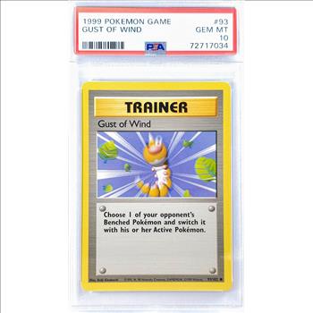 1999 Pokemon Base Set - Gust of Wind #93 - PSA GEM Mint 10 - PSA Price Guide $60.00