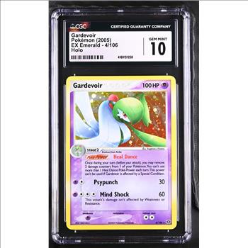 2005 Pokemon GARDEVOIR #4 - EX Emerald - CGC GEM MINT 10 - Price Guide $866.00 - Reserve is 54% lower than that price!