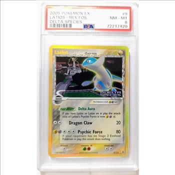 2005 Pokemon LATIOS #9 - EX Delta Species - REVERSE FOIL - PSA MINT 8