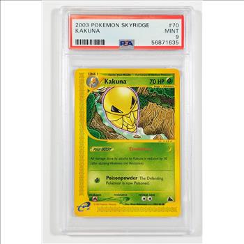 2003 Pokemon Skyridge Kakuna #70 - PSA Mint 9 - POP 29 Only 23 Higher