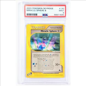 2003 Pokemon Skyridge Miracle Sphere B #130 - PSA Mint 9 - POP 21 Only 24 Higher