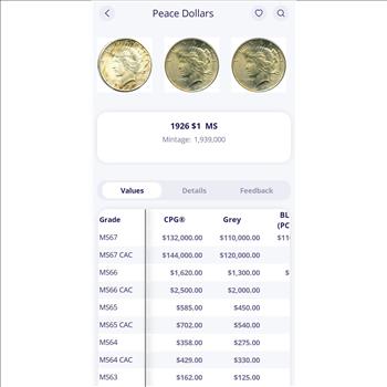 1926 Peace Dollar $1 - Select Brilliant Uncirculated - Pretty Coin! Greysheet (Wholesale Price) in MS63 is $125.00.  Reserve is 32% lower than that price!