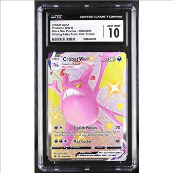 Pokemon Crobat VMAX #SWSH099 - Shining Fates Premium Collection - CGC GEM MINT 10