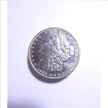1904-O Morgan Silver Dollar - Select Brilliant Uncirculated - Obverse PL Die Breaks on Reverse - 101