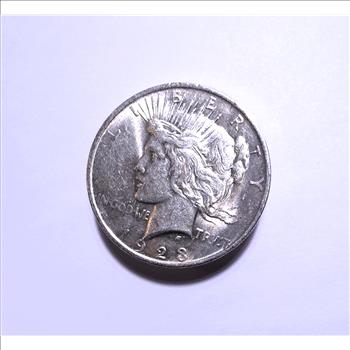 1923 Peace Silver Dollar - Brilliant Uncirculated - RARE VAM 1F Chin Bar - E1