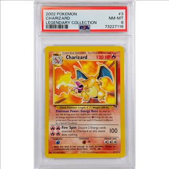 2002 Pokemon Legendary Collection CHARIZARD #3 - PSA MINT 8 - PSA Price Guide $250.00