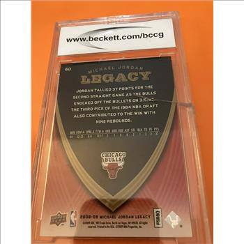 MICHAEL JORDAN 2008-09 Upper Deck MJ Legacy Collection #60 BCCG BECKETT GEM MINT 10