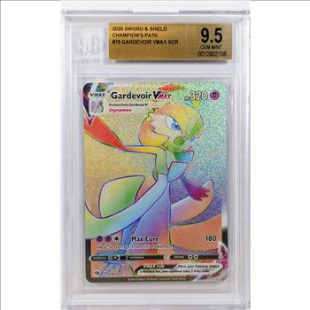 2020 Pokemon - GARDEVOIR VMAX #76 ILLUSTRATION RARE - Champion's Path - BECKETT 9.5
