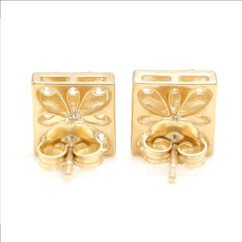 1.15 Carat Natural Diamond 14K Solid Yellow Gold  Earrings