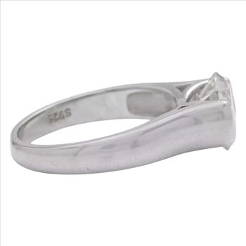 3.00Ct Natural Moissanite Ring in 18k gold over 925 Sterling Silver