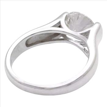 3.00Ct Natural Moissanite Ring in 18k gold over 925 Sterling Silver