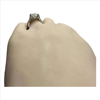 3.00Ct Natural Moissanite Ring in 18k gold over 925 Sterling Silver