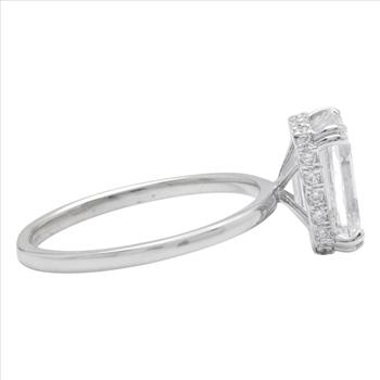 IGI Certified 3.07Ct Lab Grown Diamond Ring in 14K Solid White Gold