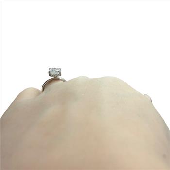 IGI Certified 3.07Ct Lab Grown Diamond Ring in 14K Solid White Gold