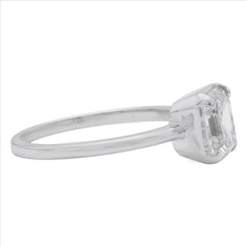 IGI Certified 2.01Ct Lab Grown Diamond Ring in 14K Solid White Gold